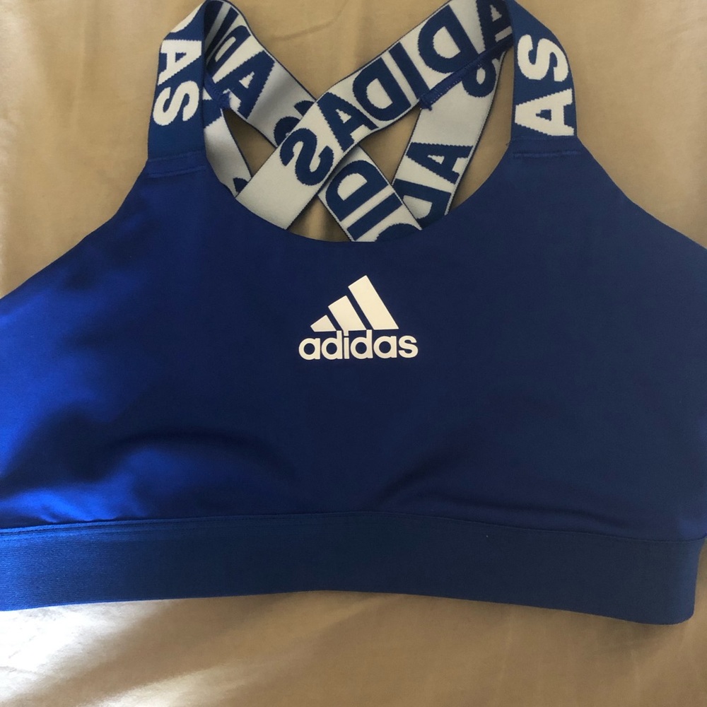 Nike Blue and White Womens Sports Bra